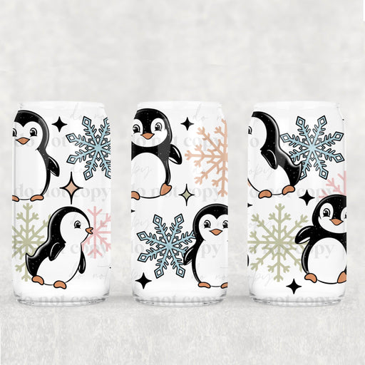 Libbey Can Wrap 16oz - UV DTF Ink Transfers | Too Cold Outside | from The Glitter Guy