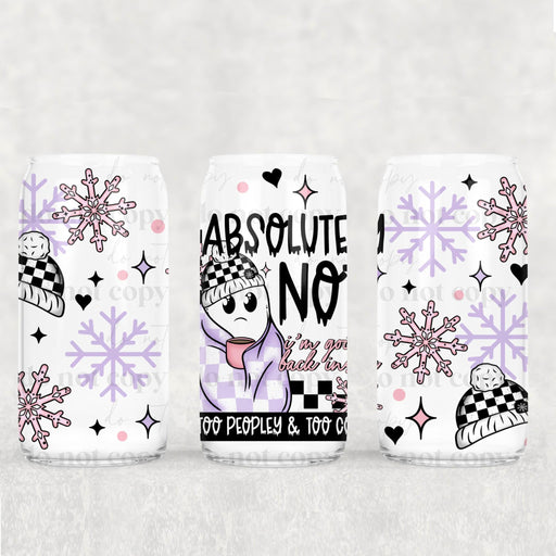 Libbey Can Wrap 16oz - UV DTF Ink Transfers | Too Peopley Outside | from The Glitter Guy