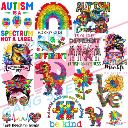 Love Needs No Words - Premade Gang Sheet | Gang Sheet from The Glitter Guy