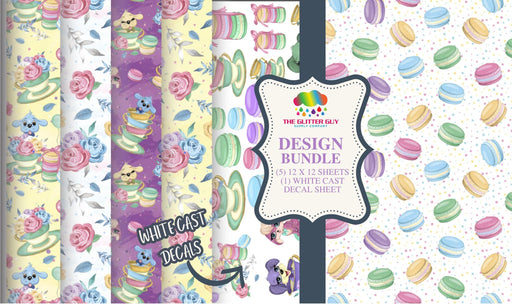 Macaron Tea Party Pack | Printed Vinyl from The Glitter Guy