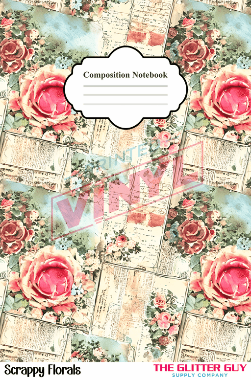 Notebook Wraps - Scrappy Floral | from The Glitter Guy