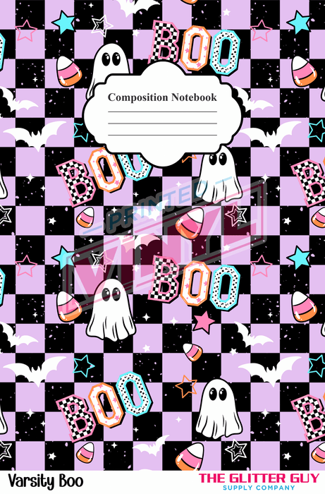 Notebook Wraps - Varsity Boo | from The Glitter Guy