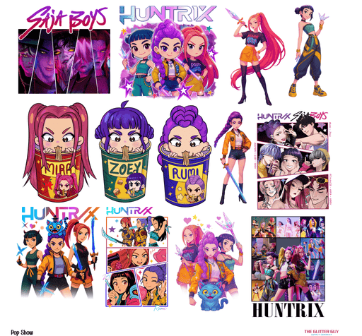 Pop Show - Premade Gang Sheet | Gang Sheet from The Glitter Guy