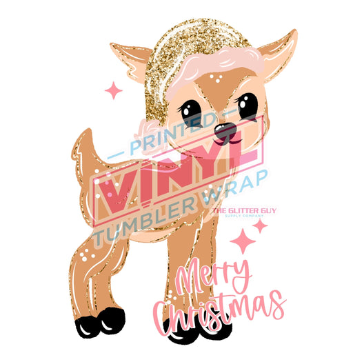 Printed Decal - Adorable Reindeer | Decals from The Glitter Guy
