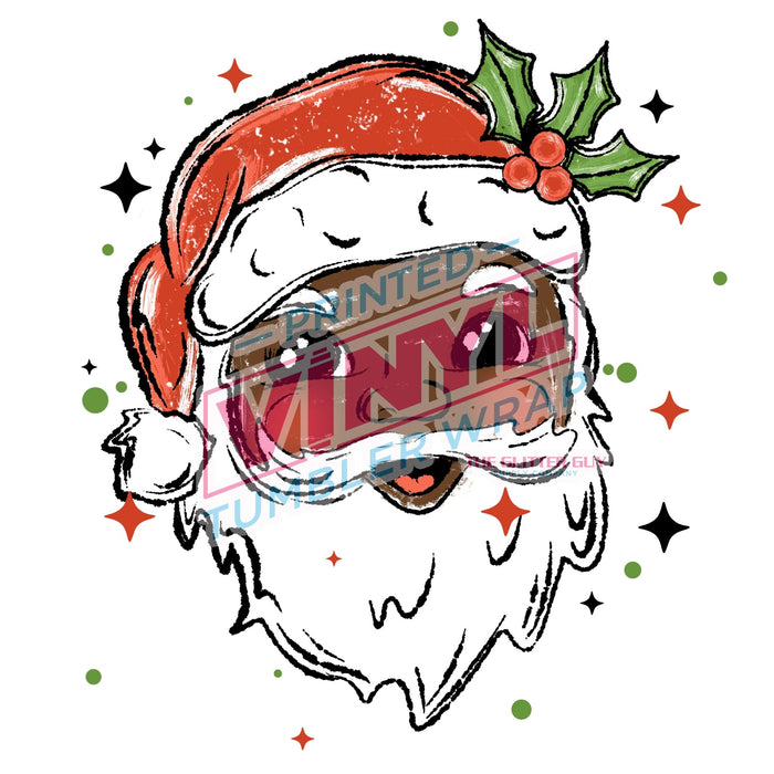 Printed Decal - Adorable Santa 574 | Decals from The Glitter Guy
