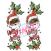 Printed Decal - Adorable Santa Accent 589 | Decals from The Glitter Guy
