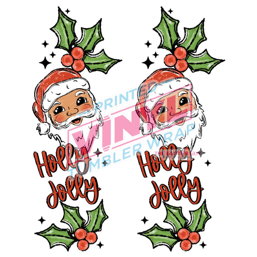 Printed Decal - Adorable Santa Accent 590 | Decals from The Glitter Guy