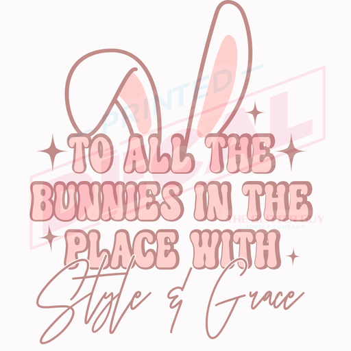 Printed Decal - All The Bunnies With Style And Grace | Decals from The Glitter Guy