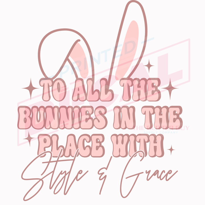 Printed Decal - All The Bunnies With Style And Grace | Decals from The Glitter Guy