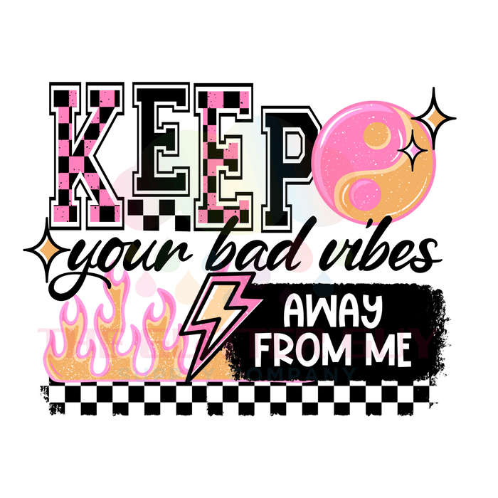 Printed Decal - Bad Vibes | Decals from The Glitter Guy