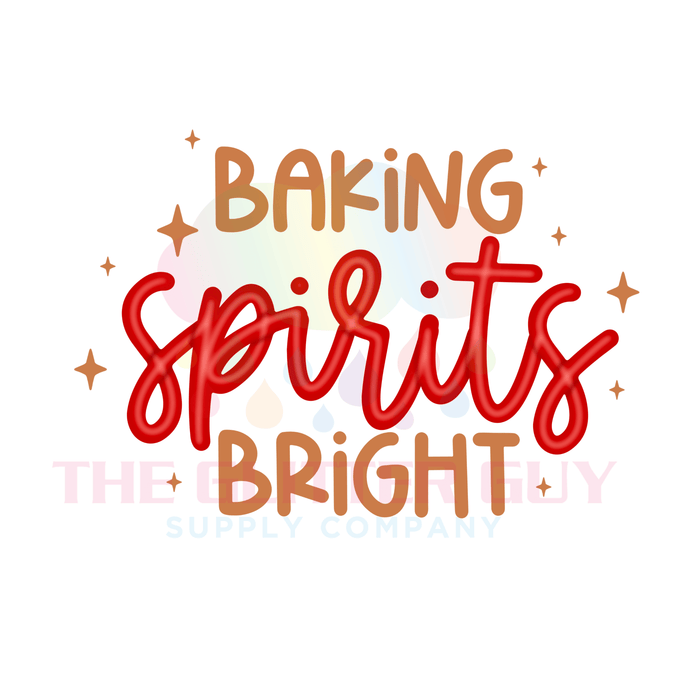 Printed Decal - Baking Spirts Bright Text | Decals from The Glitter Guy