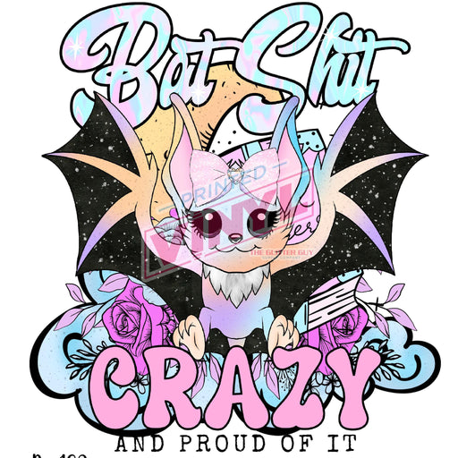 Printed Decal - Bat Shit Crazy | Decals from The Glitter Guy
