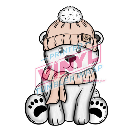 Printed Decal - Beanie Polar Bear | Decals from The Glitter Guy