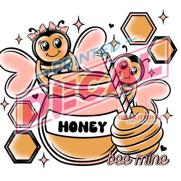 Printed Decal - Bee Mine | Decals from The Glitter Guy