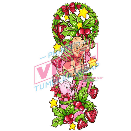 Printed Decal - Berry Christmas Accent | Decals from The Glitter Guy