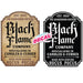 Printed Decal - Black Flame Candle | Decals from The Glitter Guy