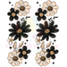 Printed Decal - Black Tan Florals Accent | Decals from The Glitter Guy