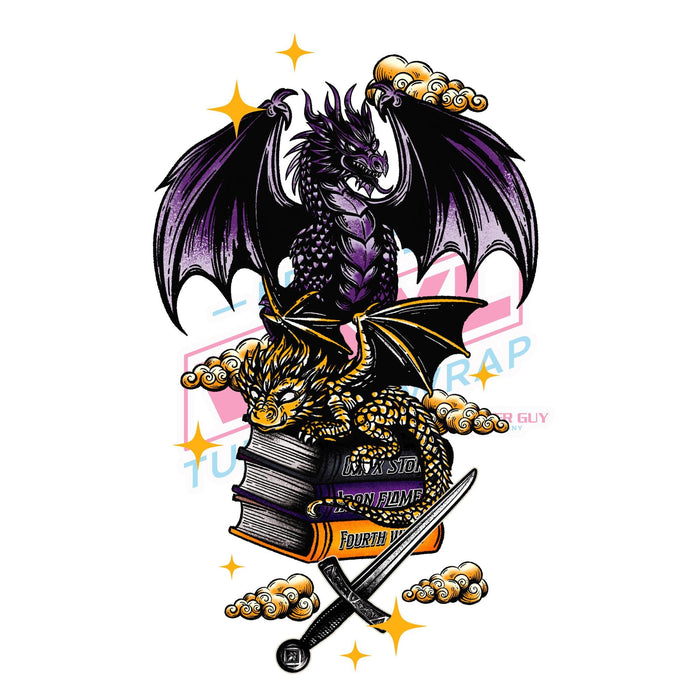 Printed Decal - Book Dragons Asset | Decals from The Glitter Guy