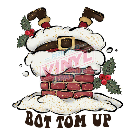 Printed Decal - Bottom Up Santa | Decals from The Glitter Guy