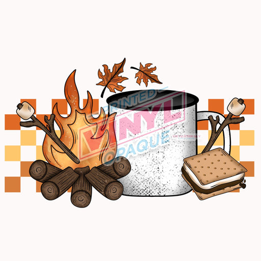 Printed Decal - Camping Checkered | Decals from The Glitter Guy