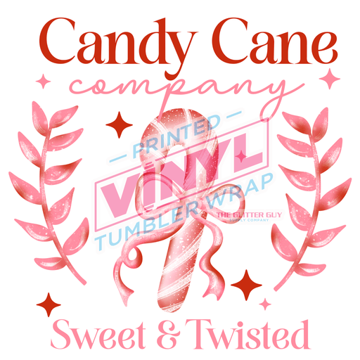Printed Decal - Candy Cane Company | Decals from The Glitter Guy
