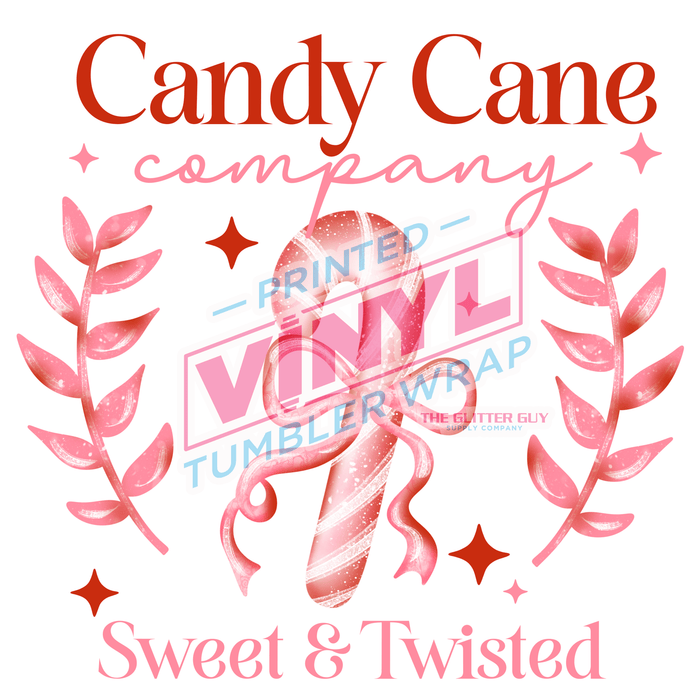 Printed Decal - Candy Cane Company | Decals from The Glitter Guy