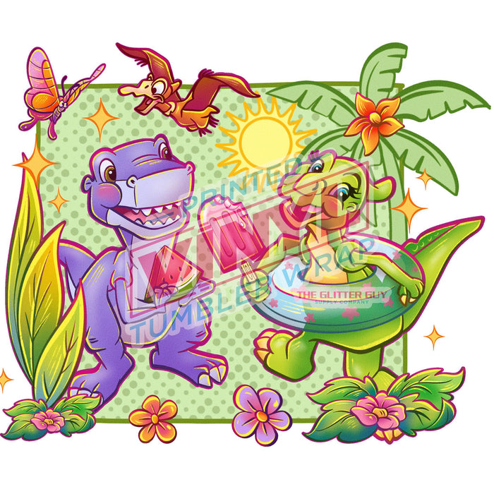 Printed Decal - Cartoon Dinos | Decals from The Glitter Guy