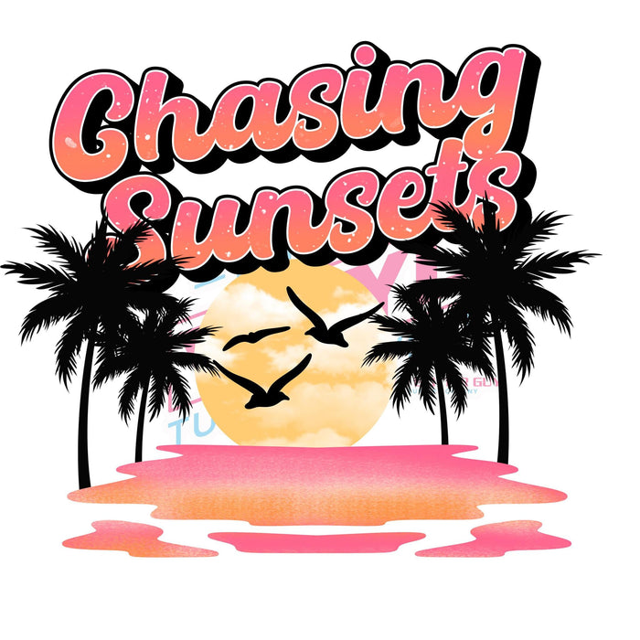 Printed Decal - Chasing Sunsets | Decals from The Glitter Guy