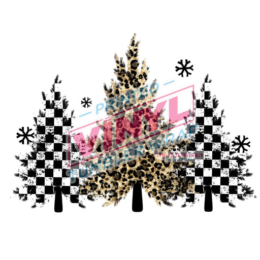 Printed Decal - Checker Cheetah Tree | Decals from The Glitter Guy