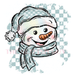 Printed Decal - Checker Happy Snowman | Decals from The Glitter Guy