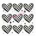 Printed Decal - Checkered Hearts | Decals from The Glitter Guy