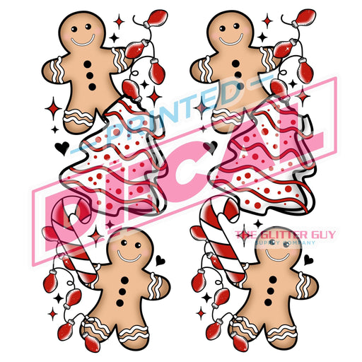 Printed Decal - Christmas Cookie Accents | from The Glitter Guy