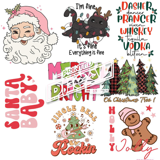 Printed Decal - Christmas Decal Sheet | Decals from The Glitter Guy