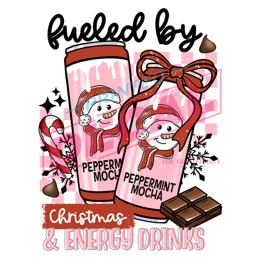 Printed Decal - Christmas & Energy Drinks | Decals from The Glitter Guy