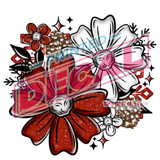 Printed Decal - Christmas Florals | Decals from The Glitter Guy