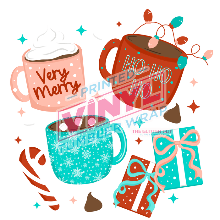 Printed Decal - Christmas Mugs | Decals from The Glitter Guy