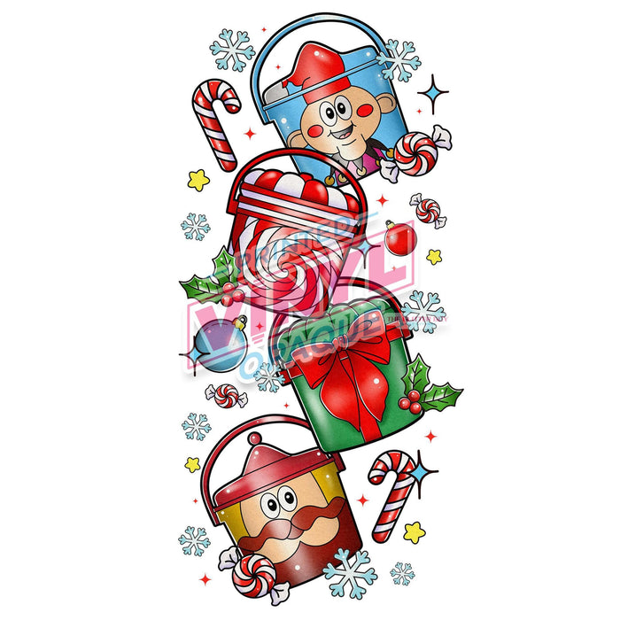 Printed Decal - Classic Christmas Nugs Buckets | from The Glitter Guy