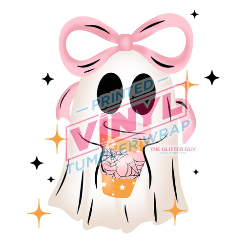 Printed Decal - Coffee Bow Ghost | Decals from The Glitter Guy