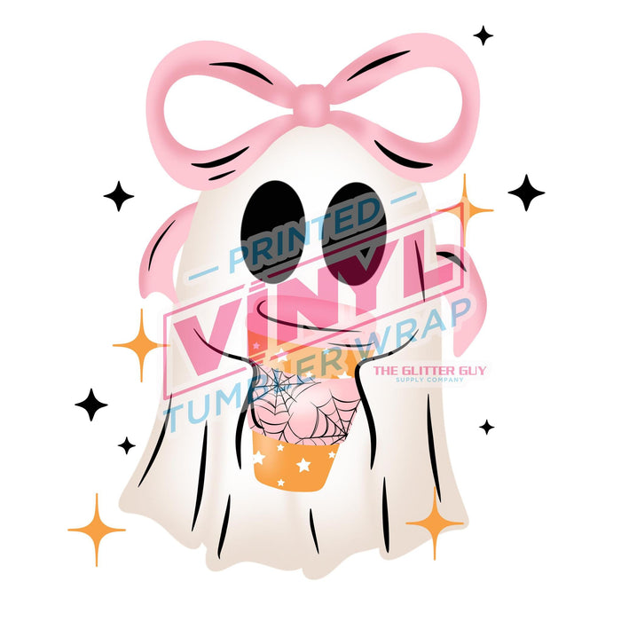 Printed Decal - Coffee Bow Ghost | Decals from The Glitter Guy
