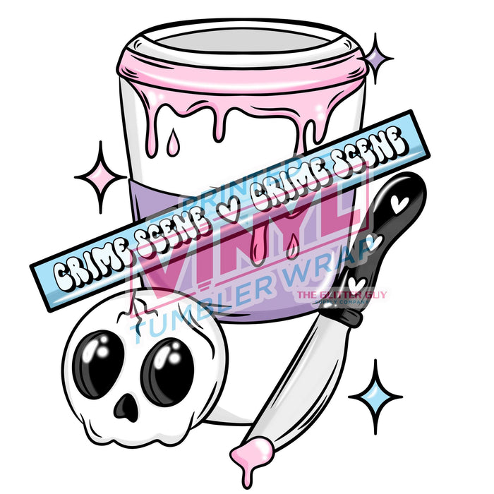 Printed Decal - Coffee Crime Scenes | Decals from The Glitter Guy