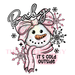 Printed Decal - Cold Snowman Pink | Decals from The Glitter Guy