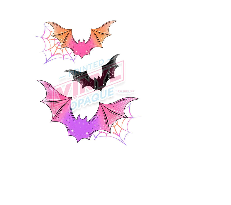 Printed Decal - Colorful Spooky Bats | Decals from The Glitter Guy