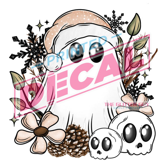 Printed Decal - Cottagecore Winter Ghostie | Decals from The Glitter Guy