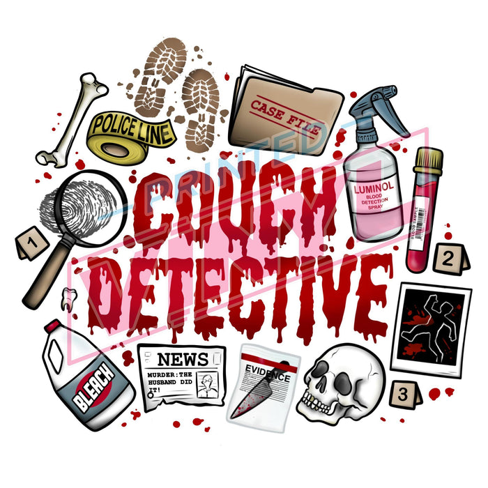Printed Decal - Couch Detective | Decals from The Glitter Guy
