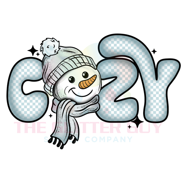 Printed Decal - Cozy Snowman | Decals from The Glitter Guy