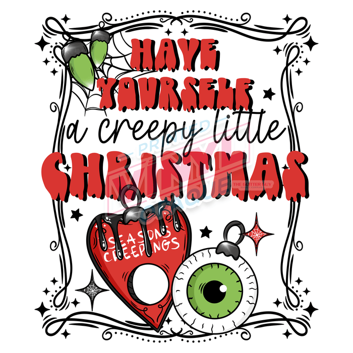 Printed Decal - Creepy Little Christmas | Decals from The Glitter Guy