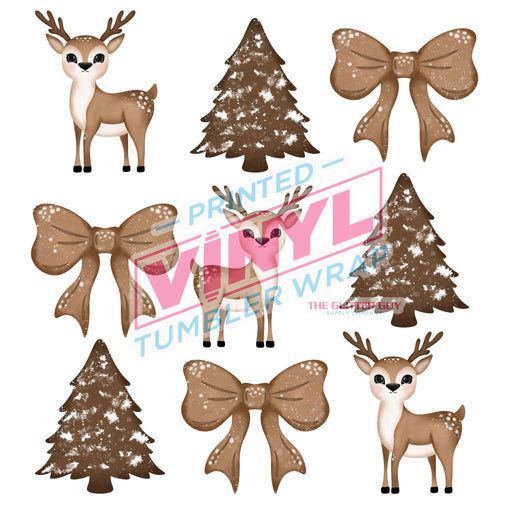 Printed Decal - Deer Grid | Decals from The Glitter Guy