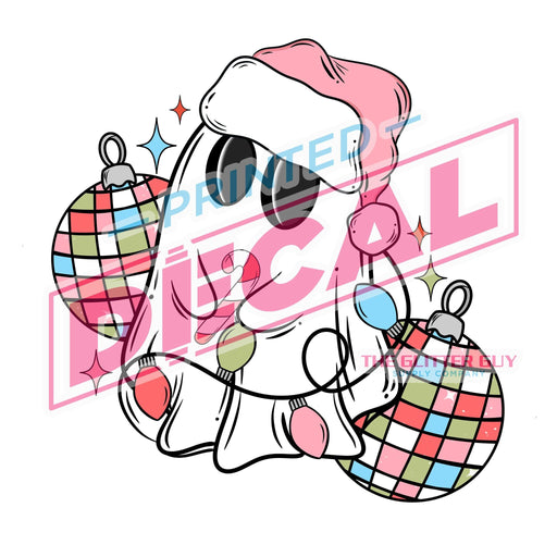 Printed Decal - Disco Christmas Ghostie | from The Glitter Guy