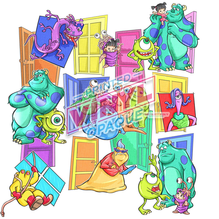 Printed Decal - Door Monsters | Decals from The Glitter Guy