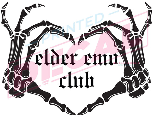 Printed Decal - Elder Emo Club Heart Hands | Decals from The Glitter Guy